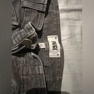 Skinny cargo style jean with zippers at the ankle